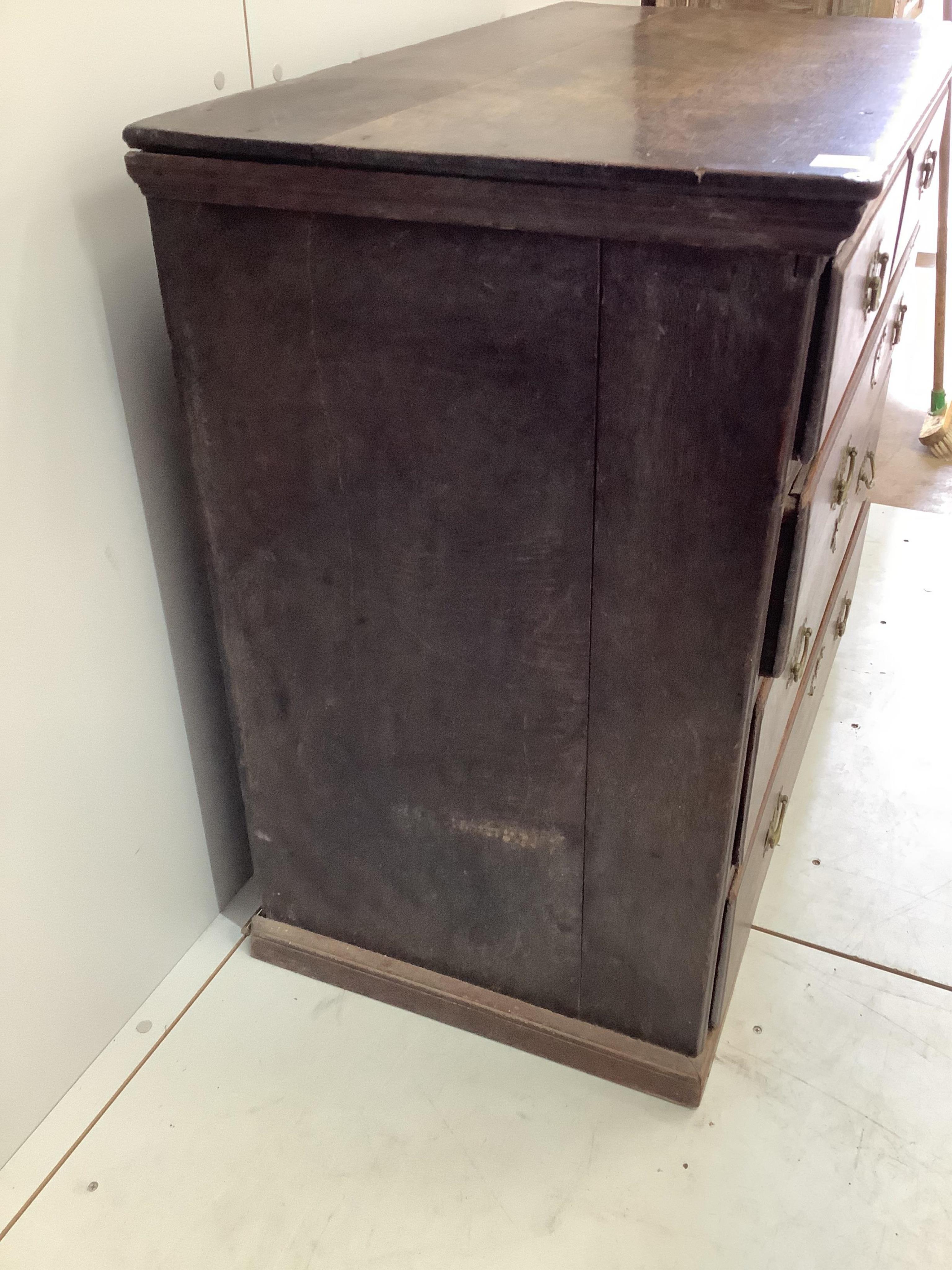 A George III provincial oak chest, width 99cm, depth 54cm, height 90cm